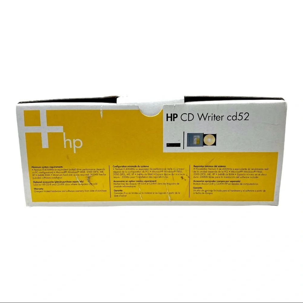 HP CD Writer CD52 New in Box CD52ri w/Arcsoft Greeting Card Creator